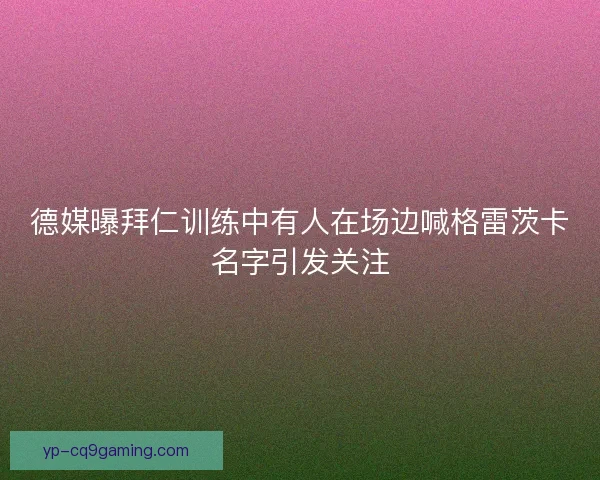 德媒曝拜仁训练中有人在场边喊格雷茨卡名字引发关注