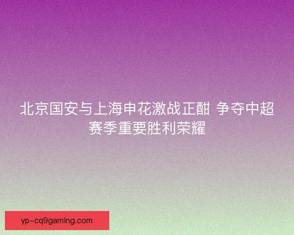 北京国安与上海申花激战正酣 争夺中超赛季重要胜利荣耀 北京国安与上海申花激战正酣 争夺中超赛季重要胜利荣耀